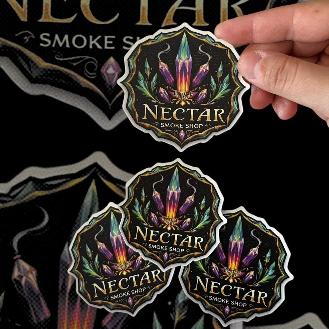 HoneyBee Cigars "Nectar Smoke Shop" Logo Sticker
