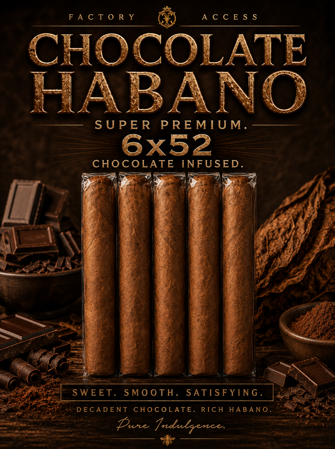 5 FOR $35 -Super Premium Chocolate Flavor Infused