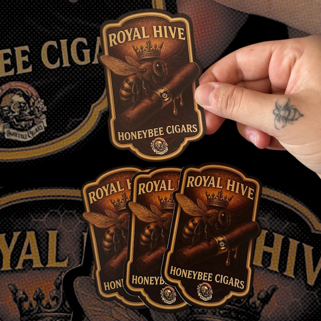 HoneyBee Cigars "Royal Hive" Logo Sticker